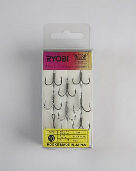 RYOBI TREBLE HOOKS RINGED BN#10 ��.8��.