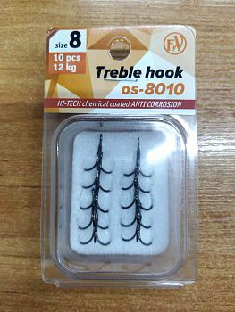 ������ FW Treble hook os-8010 #8 BN ����.10��.